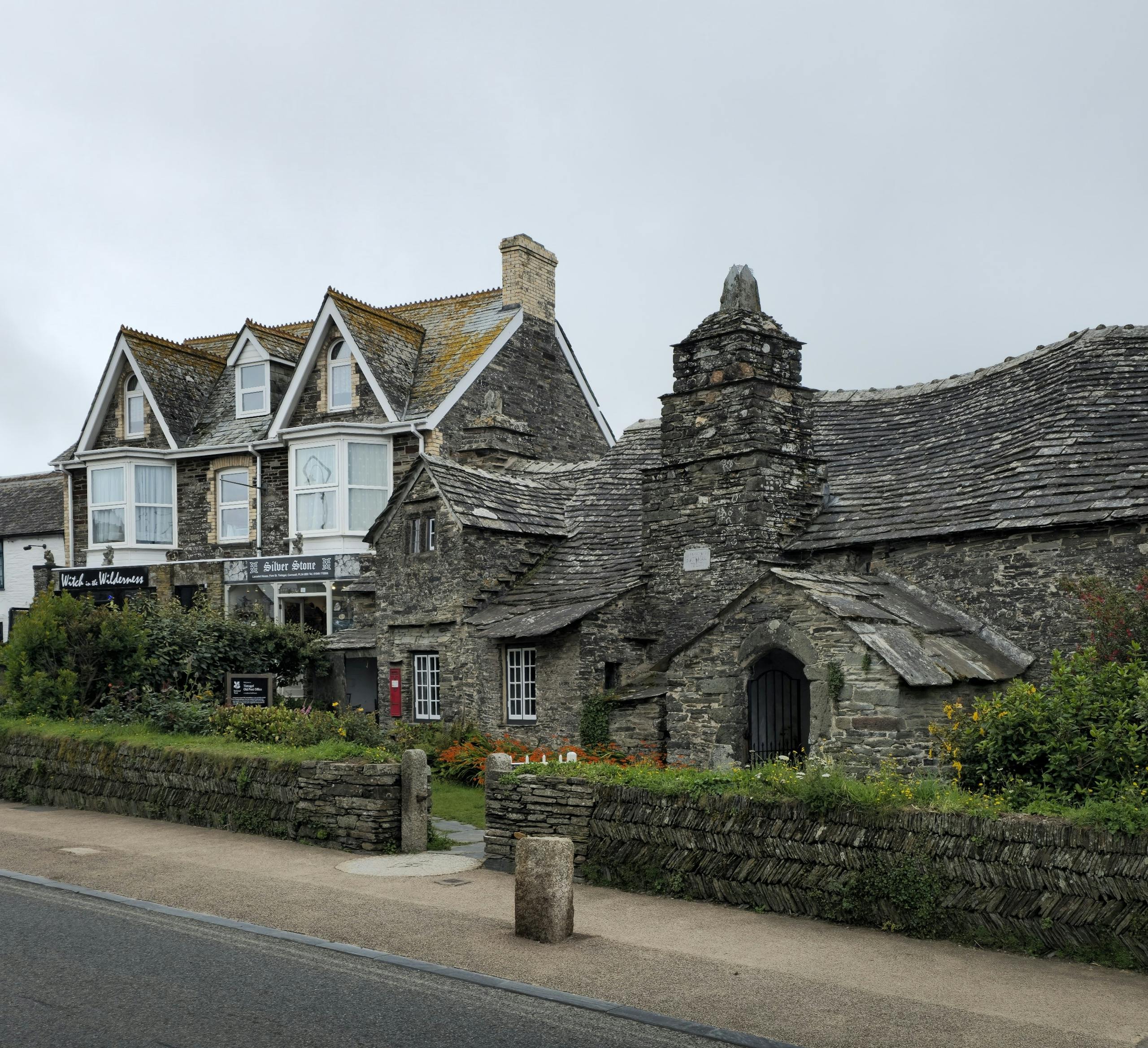 Medieval Old Post Office in Tintagel, England, a charming historic landmark